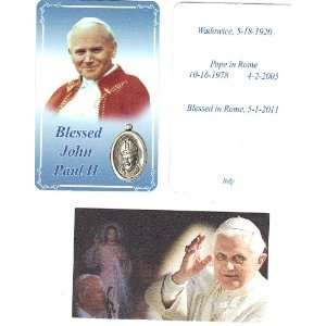 Blessed By Pope Benedict XVI Young Pope John Paul II Heat Seal Praying 