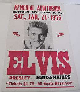 Authentic Original 1956 ELVIS PRESLEY Concert Poster Advertisement 
