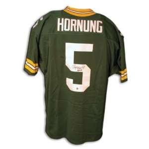 Paul Hornung Signed Notre Dame Green Jersey HT 56