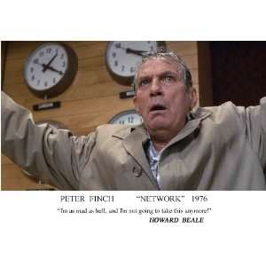Peter Finch I Am Mad As Hell Take This Anymore Quote 8 1/2 X 11 