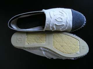 New 2012 CC Logo Chanel Espadrilles Summer Time Beige/Black 38  