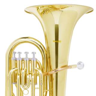 Mendini 4 Valve Gold Brass Bb Euphonium +Case+$39 Gift  