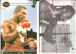Evander Holyfield 1990 Boxing Promo Rare Sample Card #1  