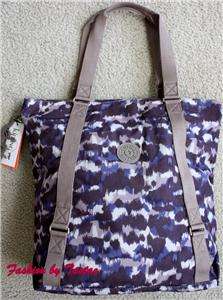 NWT Kipling Kyoko Large Tote Handbag Purple Watercolor  