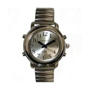  Ladys Talking Watch w/ Male Voice Silver Tone and Face 