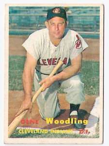 GENE WOODLING INDIANS 1957 TOPPS #172 EX VINTAGE MLB  