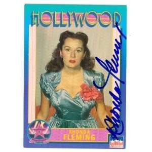 Rhonda Fleming Autographed/Hand Signed Hollywood Walk of Fame trading 
