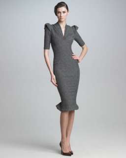 Pleated Wool Dress  