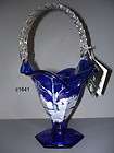 Fenton COBALT WINTER BASKET Art Glass   NIB $150  