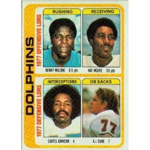  1978 Topps #514 Benny Malone / Nat Moore / Curtis Johnson 