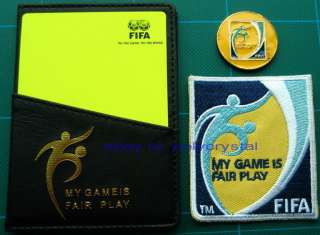 FIFA SOCCER FOOTBALL REFEREE CARDS, TOSS COIN, PATCH  