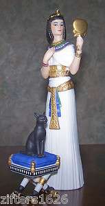 Lenox Lady Cleopatra Figurine Legendary Princess Cat & Stool 1990 