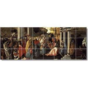 Sandro Botticelli Religious Kitchen Tile Mural 8  32x48 using (24 