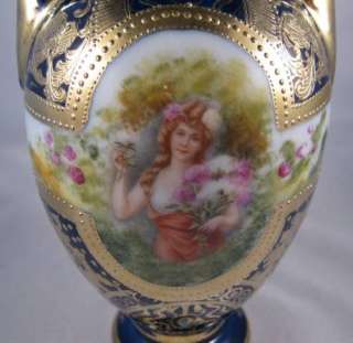  Portrait Vase with Woman Holding Flowers Maple Leaf #52  
