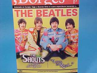 THE SHOUTS CONCERT FLYER THE BEATLES TRIBUTE BAND  