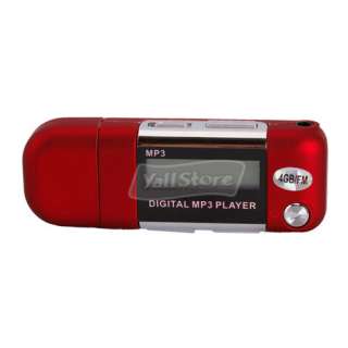 New 4GB 4G  USB MUSIC Player Voice Recorder FM Radio Red  