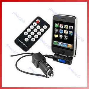 FM Transmitter + Remote + Car Charger Adapter For iPod iPhone 4G 3GS 