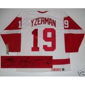 Steve Yzerman Autographed Uniform   Authentic