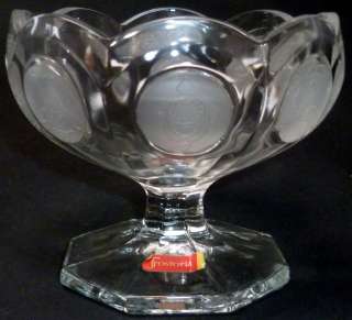 Vintage Fostoria GlassClear Crystal Coin Pattern Jelly Compote  