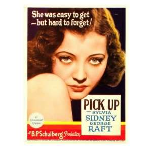  Pick Up, Sylvia Sidney on Midget Window Card, 1933 Premium 