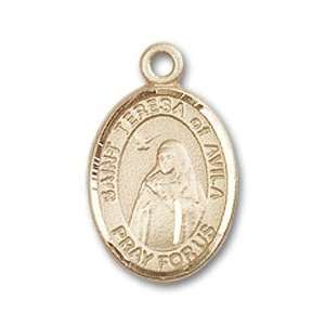  St. Teresa of Avila Small 14kt Gold Medal Jewelry