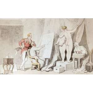  Hand Made Oil Reproduction   Thomas Rowlandson   24 x 14 