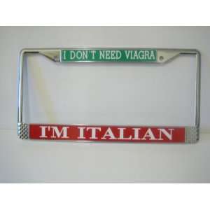  Italian License Plate Frames / Viagra Automotive