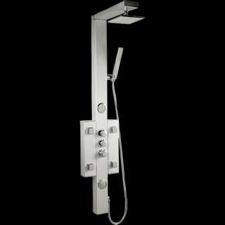   Shower Panel Tower, 3 Outlets, Overhead Handset, Body Sprays  