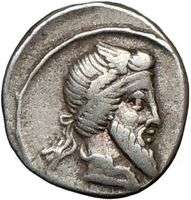 Roman Republic Q. Titius 90BC PRIAPUS PEGASUS Winged Horse. Ancient 