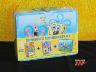 Spongebob Tin Lunch Box Gift set W/ 2 DVDs  