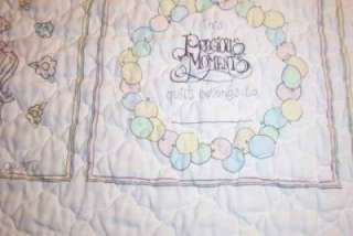 VINTAGE PRECIOUS MOMENTS COUNTING QUILTS    PERSONALIZE BABY CRIB 