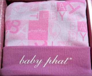 Baby Phat Girls Infant Gift Set Pink Layette Clothing 4 pc