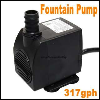 317 GPH Submersible Pump   Fountain * Pond * Waterfall * Hydroponics 