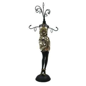  Jewelry Holder Gold Disco Fever Mannequin Small 14in