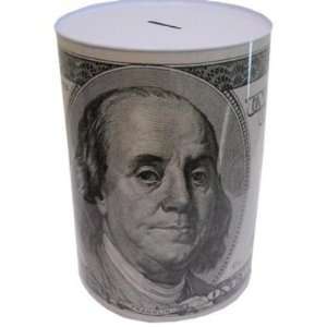  100 Dollar Bill Metal Coin Bank   Large Case Pack 18 