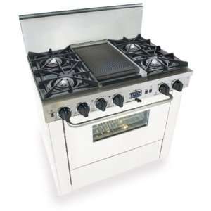  Fuel LP Gas Range with 4 Open Burners 3.69 cu. ft. Convection Oven 