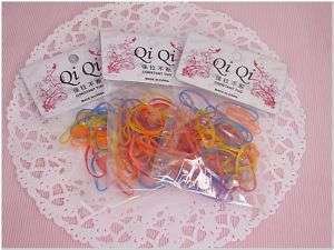 Lot of 150 Color Rubber Band Ponytail Hair Accessories  