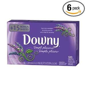 Downy Fabric Softener Sheets, Simple Pleasures Lavender Serenity, 120 