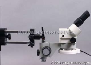 90X STEREOSCOPIC ZOOM DUAL ARM BOOM STAND MICROSCOPE  
