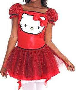 HELLO KITTY~ I AM RED BOW BURGUNDY GLITTER TULLE COSTUME DRESS 