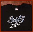 3OH3 Rock Hip Hop Elite Star Fancy Cursive Bold Band Emblem Black XL 