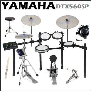  Yamaha DTX560SP Electronic Drum Set + Yamaha Stereo 