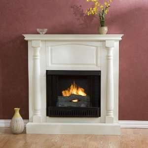  Sutter Gel Fuel Fireplace Antique White Finish