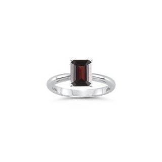 55 Cts Garnet Solitaire Ring in Platinum 5.0 Jewelry 