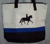 Dressage Blue Tote Bag English jumper jumping horse NEW  