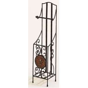  Wrought Iron Toilet Paper Holder With Magazine Rack