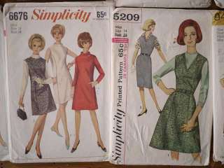 Lot of 18 Vintage 50s 60s 70s Dress Skirts Sewing Patterns Simplicity 