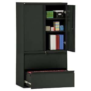   Two Drawer Lateral File Cabinet with Storage, 36w x 19 1/4d x 65 1 