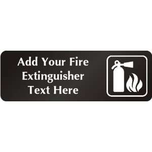  Fire Extinguisher Symbol Sign DiamondPlate Aluminum, 6 x 