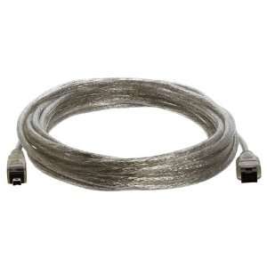  4PIN BILINGUAL FireWire 800   FireWire 400 Cable, 15FT, CLEAR [Misc